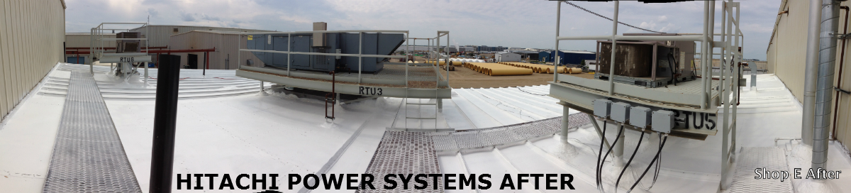 Reflective ArmorGarage roof coating on a large commercial roof