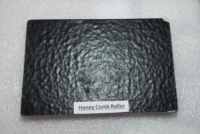 Honeycomb roller cover finish texture on AG603X epoxy bed liner sample
