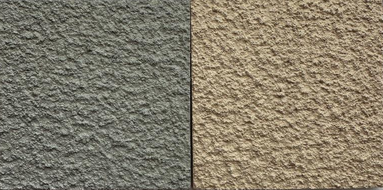 Closeups of ResurFinish textured outdoor coating finish on deck and concrete surfaces